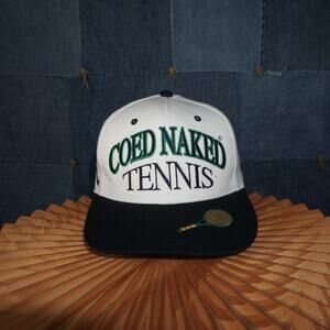 OSFA - Vintage Y2K Coed Naked Hats tennis embroider front